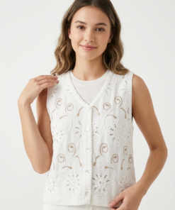 ART 2670 B: CHALECO CON BRILLO IMPORTADO