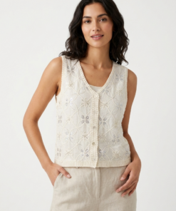 ART 2670 A: CHALECO CON BRILLO IMPORTADO