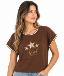 ART 2674 C: REMERA LINO CON BORDADO IMPORTADO TALLE GRANDE