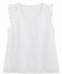Alternative view of ART 6117: BLUSA CON BORDADO Y PUNTILLA CUELLO V