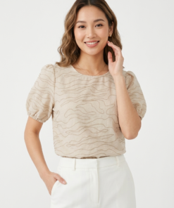 ART 6114: BLUSA  CON MANGA BORDADO CON BRILLO